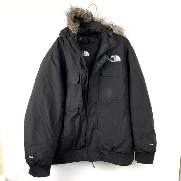 The North Face Men's Black Hooded Puffer Coat Size 2XL